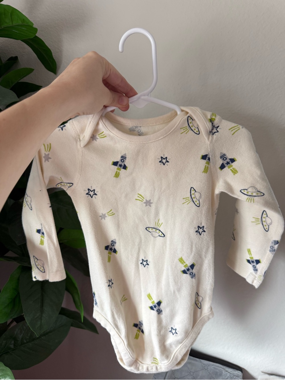 Hanna Andersson 18-24Monthe Rocket Long-Sleeve One-Piece for Kids